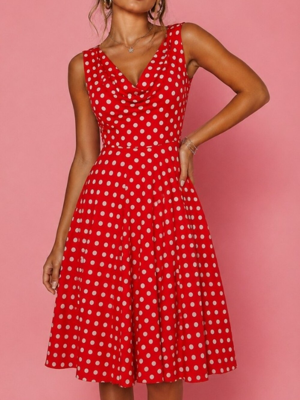 Vintage Y2k Polka Dot Dress Disney Bound
